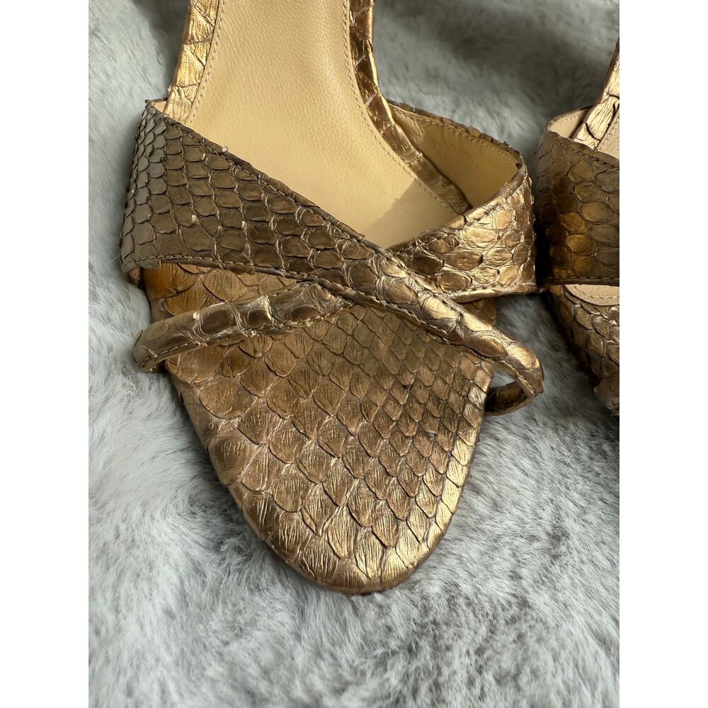 Alexandre Birman Python-Embossed Ankle Tie Heels … - image 3